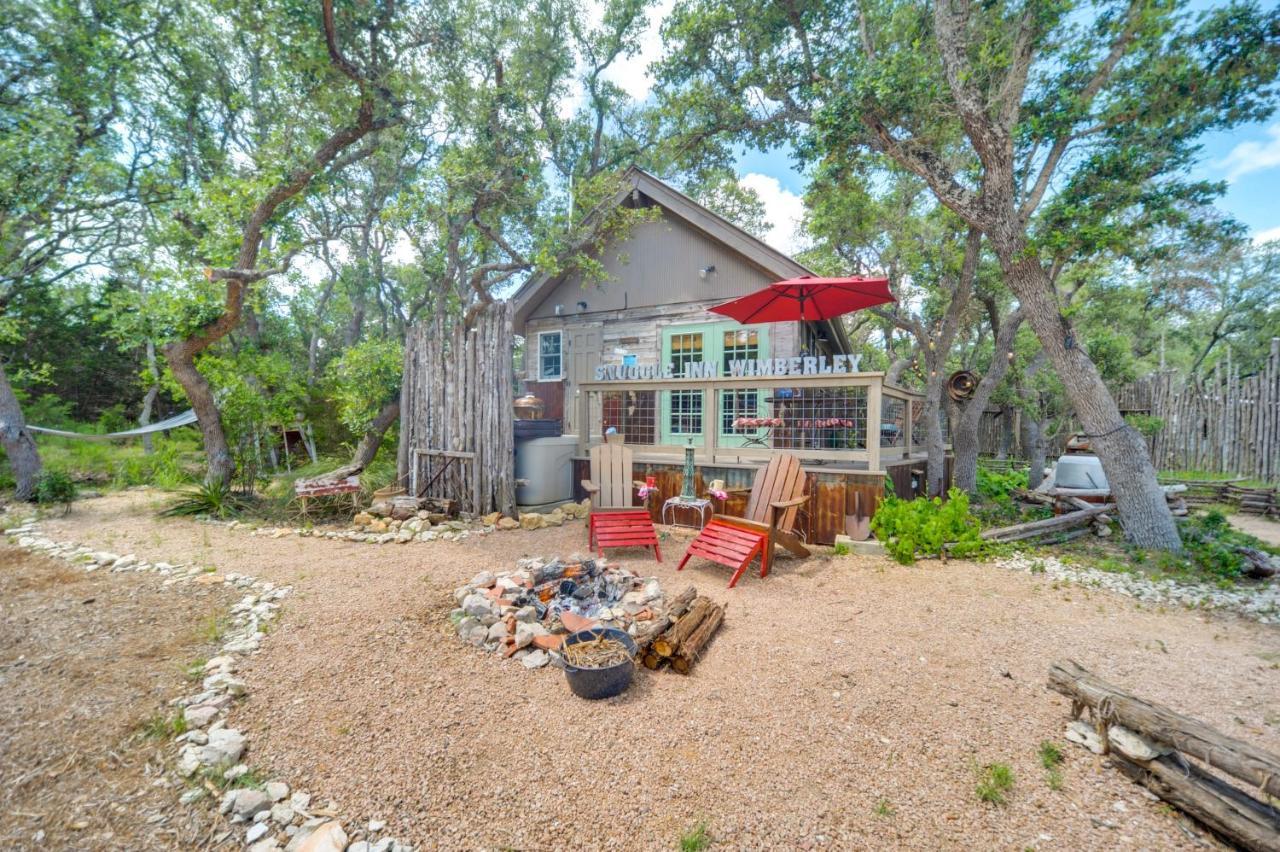 Snuggle Inn Wimberley Cabin With Fire Pit And Deck Экстерьер фото